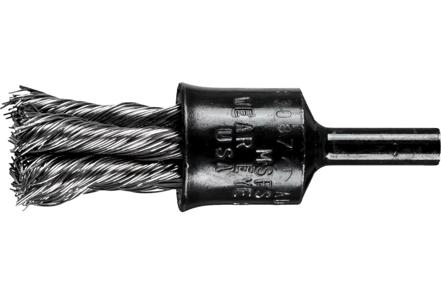 Picture of Pferd Knot Wire End Brush 1/2" Dia. Flared Cup .014 Stainless Steel 1/4" Shank